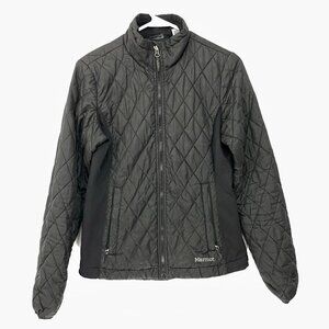 Marmot Womens Size S Quilted Puffer Jacket Black Lightweight Full‎ Zip